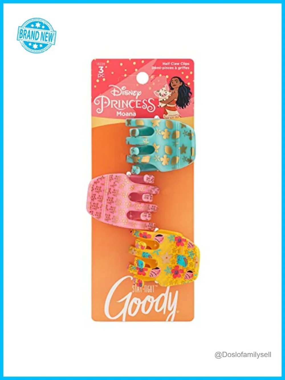 Claw Hair Clips - 3-Pack, SlideProof Grip, Plastic Hair Securing